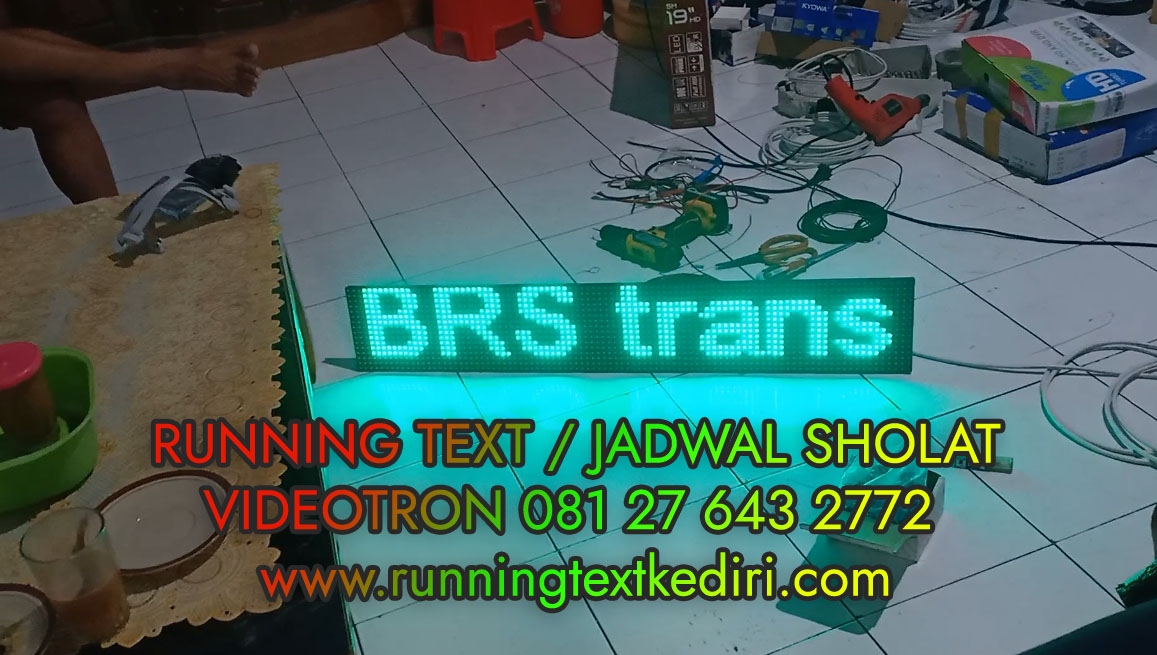 <p>Running text Blitar untuk BRS Trans Truk. Running text dengan kualitas tinggi untuk keperluan truk di wilayah Blitar. Garansi 1 tahun dengan kualitas terbaik outdoor dan indoor yang lebih tahan lama.</p>